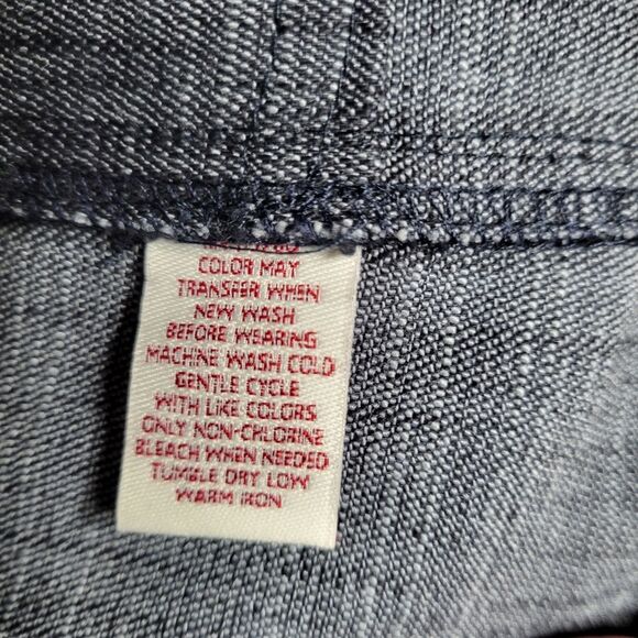 JM collection denim collared button, pockets blazer jacket size 12P UNIQUE - Picture 6 of 6